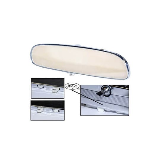 Scott Drake C5ZZ-17700-FMC 65 Ford Mirror W/ Fomoco Logo