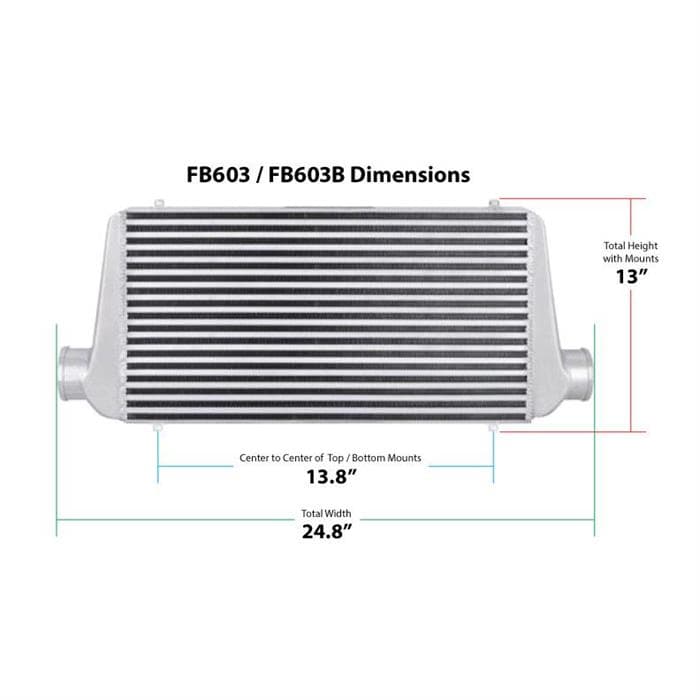 Frostbite FB603B Air to Air Intercooler, Universal, 3 Inch
