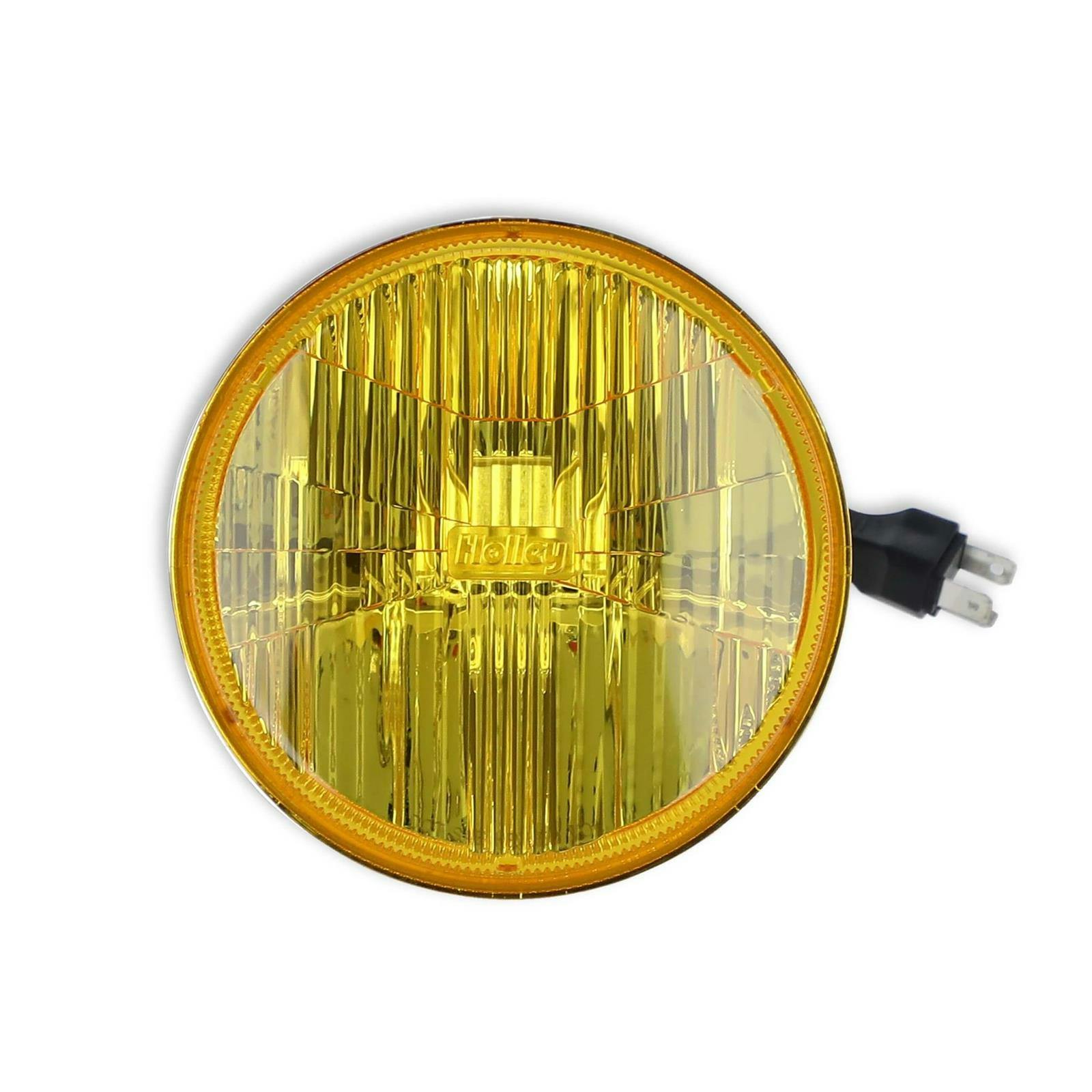 Holley LFRB105 Retrobright LED Headlight, Yellow, 5.75 In, Round