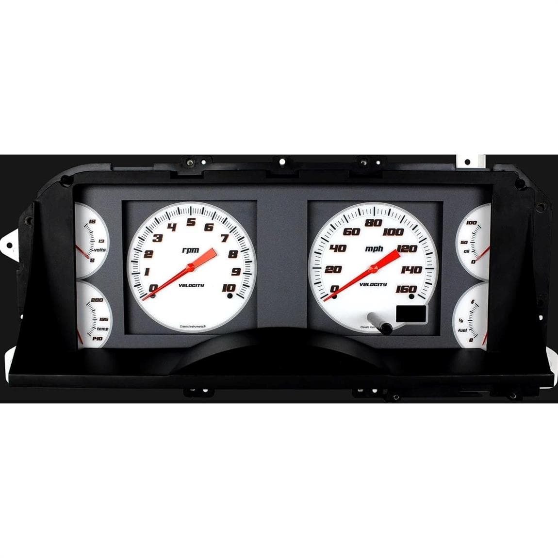 Classic Instruments MU87DVSW 87-89 Mustang Fox Body Gauges White