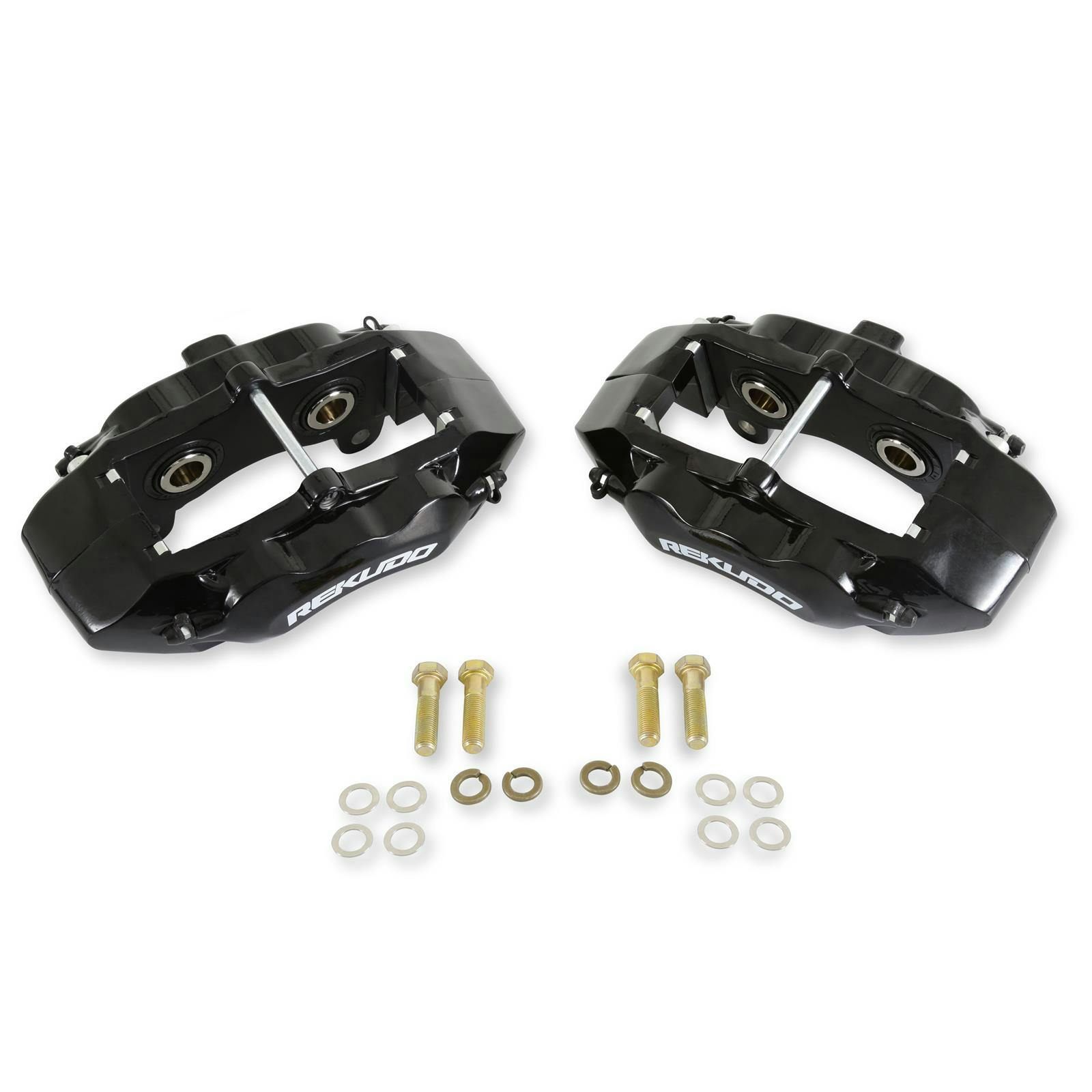 Rekudo RK400-11 JL8 Rear Brake Calipers, Black, 68-81 Camaro,Logo