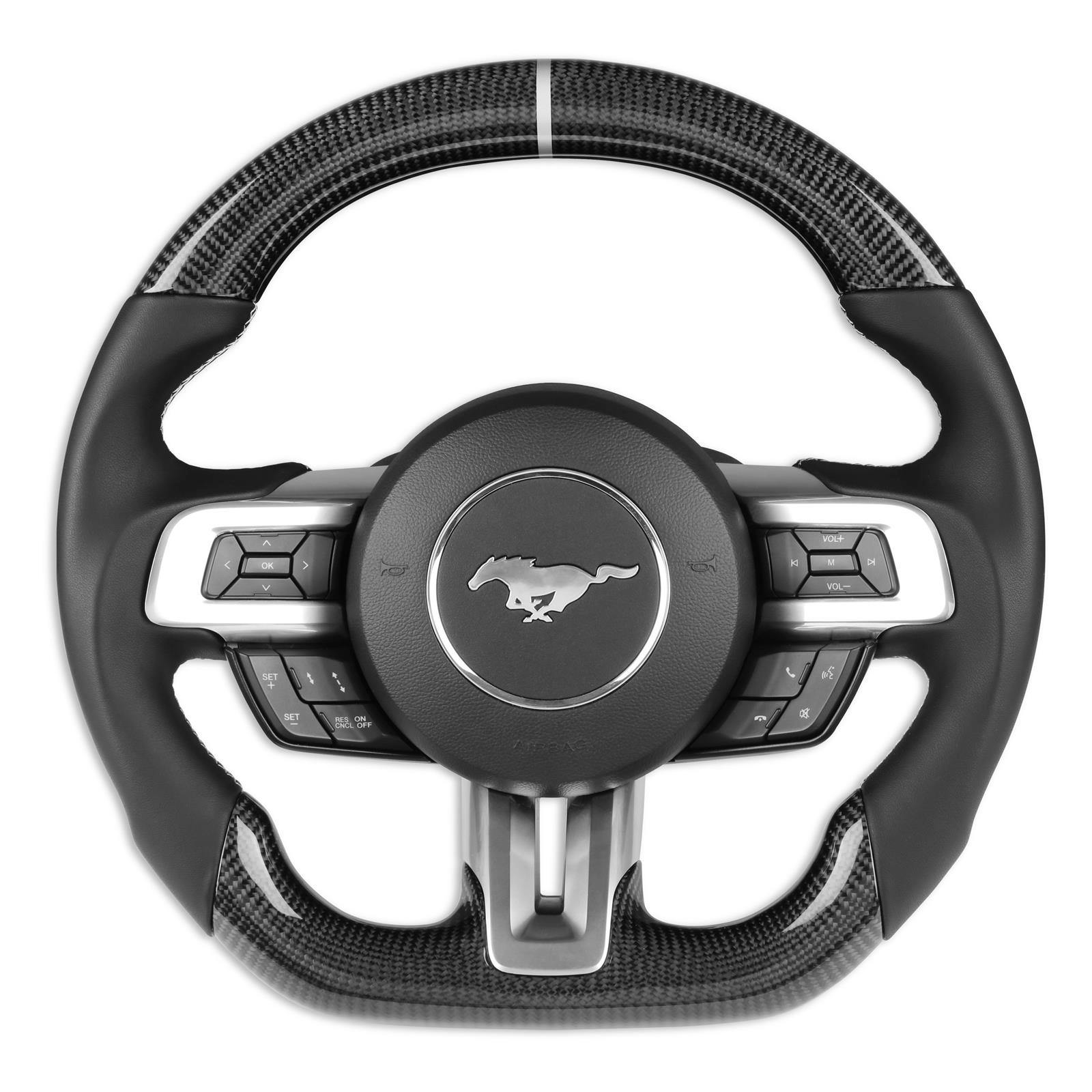 Rekudo RK950-05 Steering Wheel, Carbon Fiber with Leather Grips