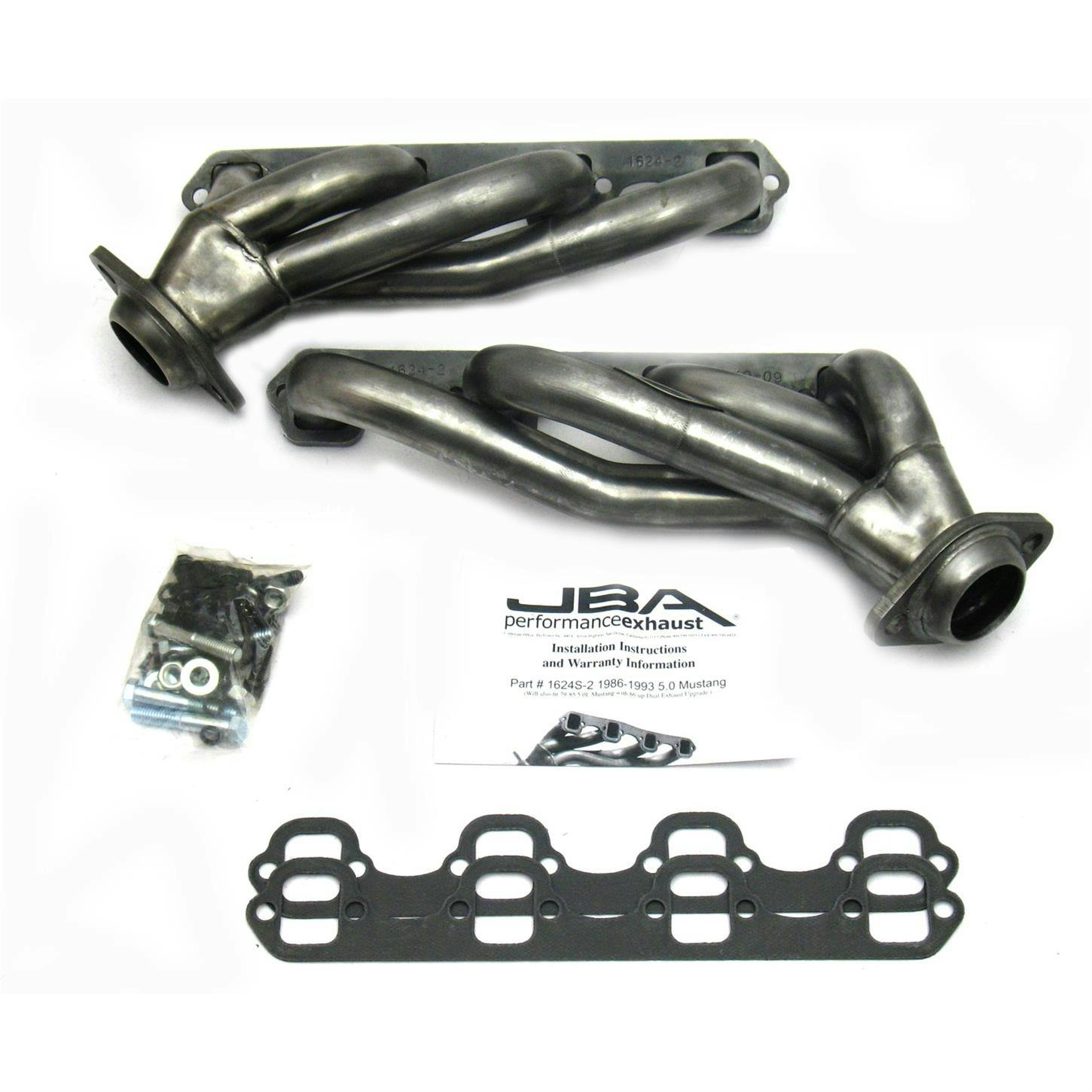 JBA 1624S-2 Shorty Header, SS, 86-93 Mustang 5.0L