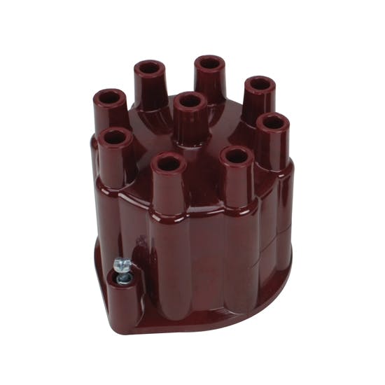 PerTronix D650701 Flame-Thrower V8 Distributor Cap, Red, Socket-Type