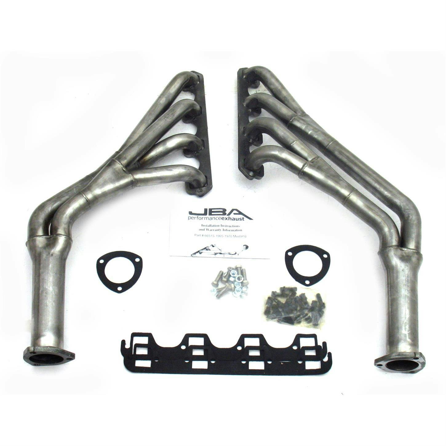 JBA 6651S Long Tube, SS, 65-70 Mustang