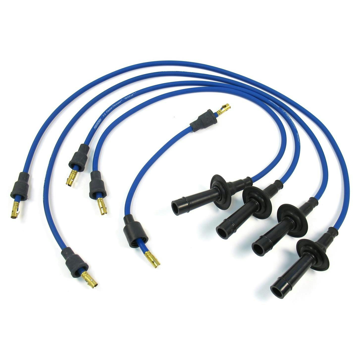 PerTronix 704301 Flame-Thrower Spark Plug Wires, 4 Cyl VW, Blue
