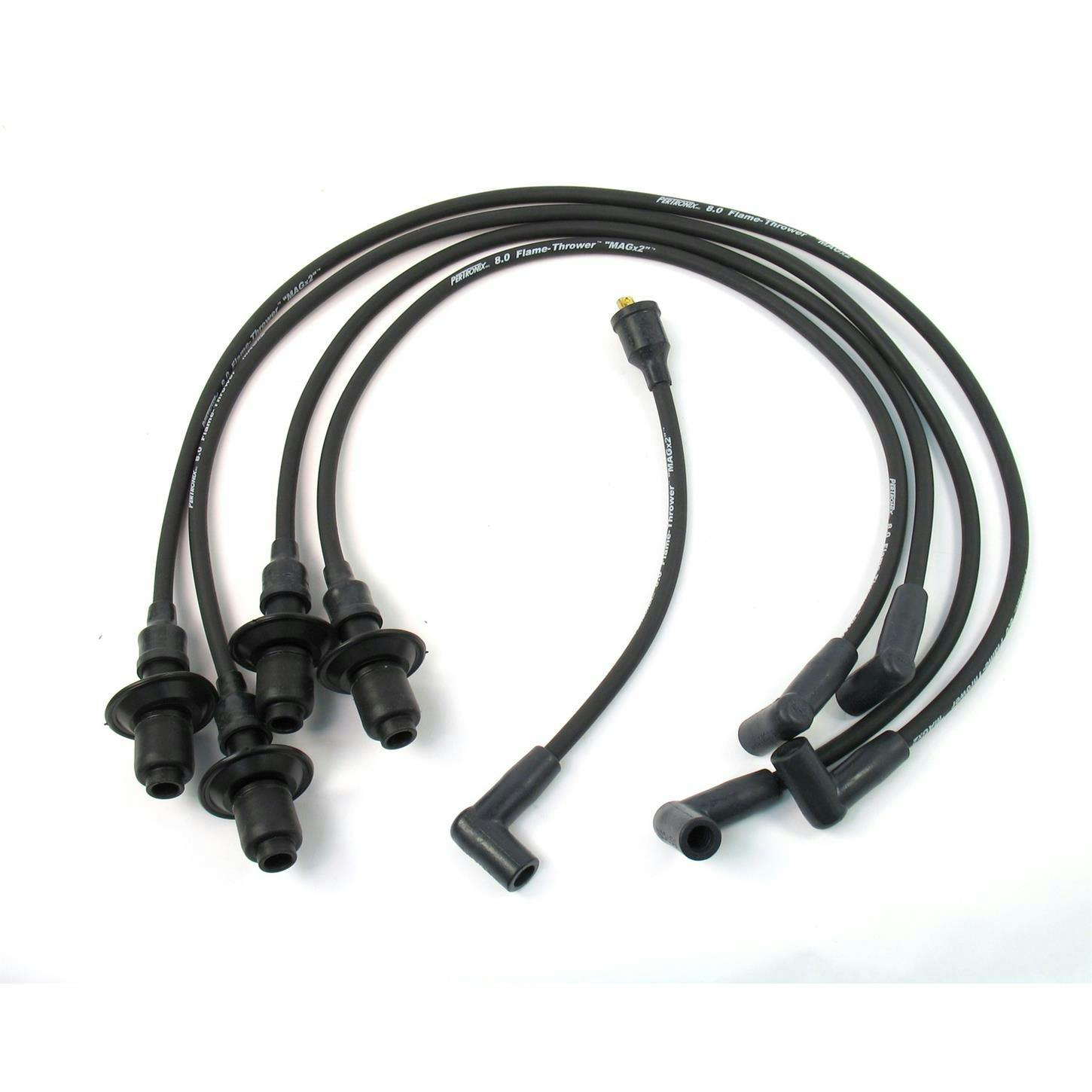 PerTronix 804202 Flame-Thrower Spark Plug Wires, 4 Cyl, 8mm VW, Black