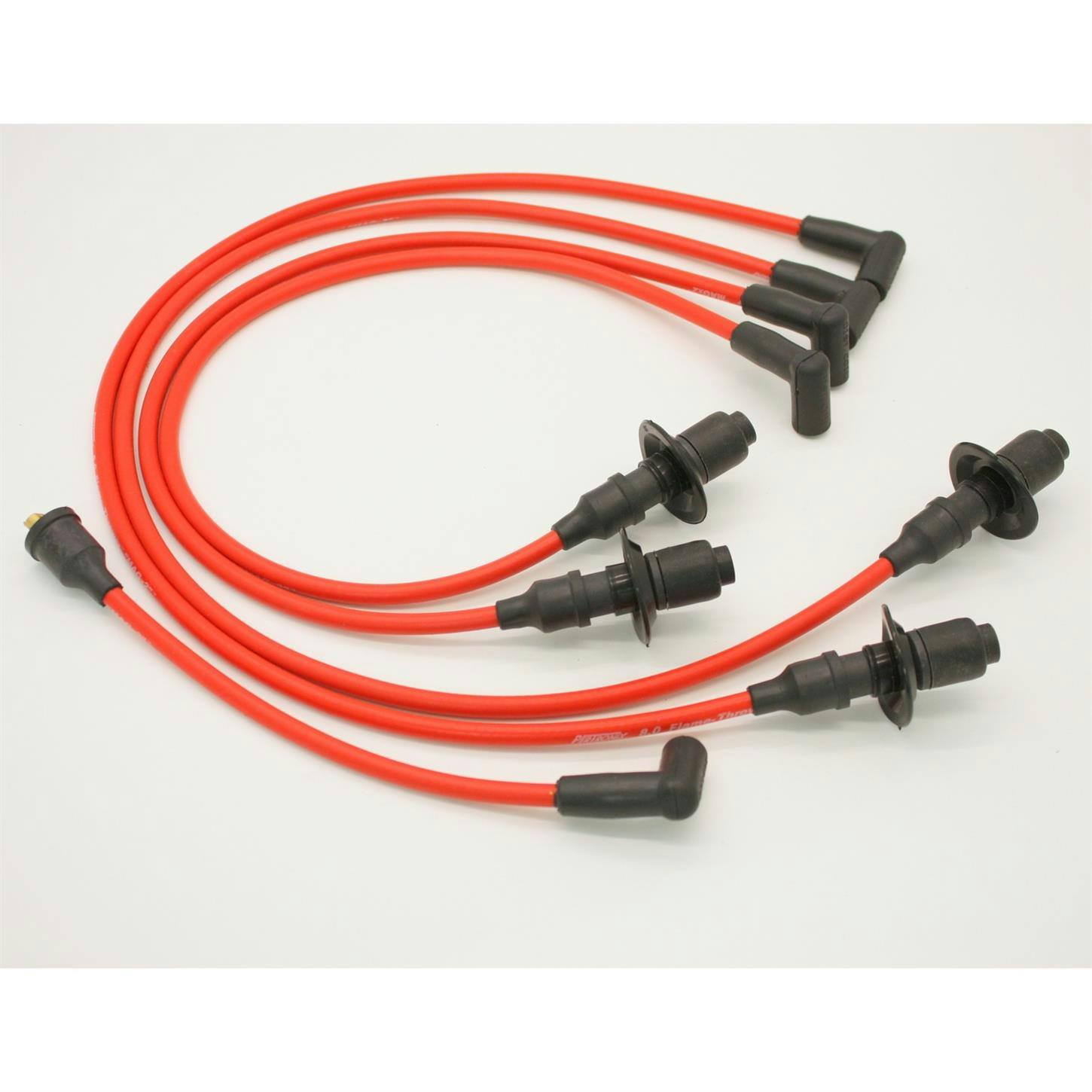 PerTronix 804404 Flame-Thrower Spark Plug Wires, 4 Cyl, 8mm VW, Red