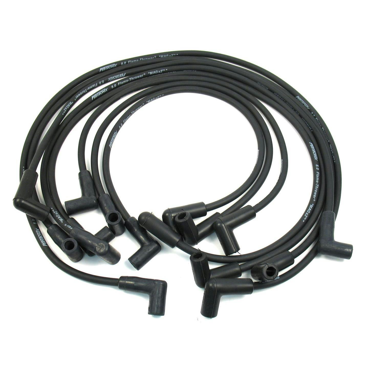 PerTronix 808210 Flame-Thrower Spark Plug Wires, 8 Cyl, GM HEI, Black