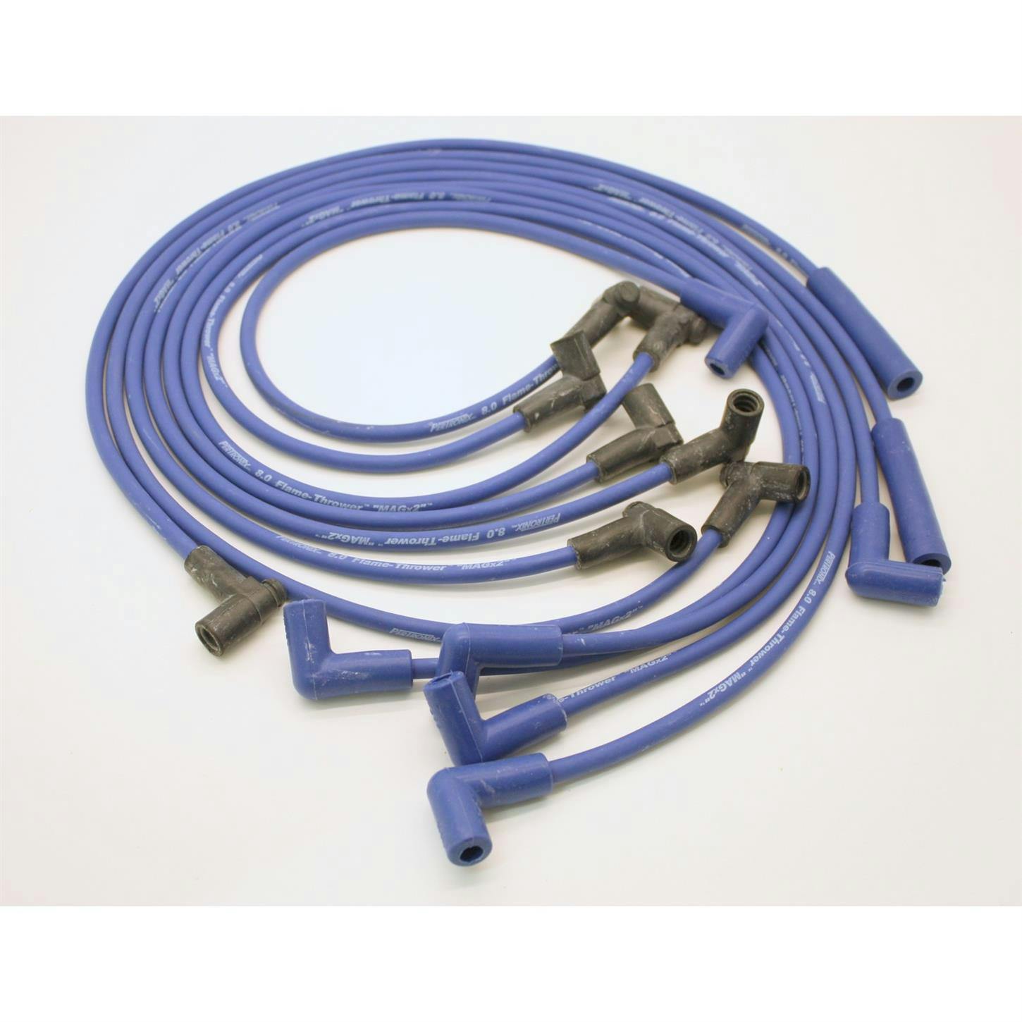 PerTronix 808308 Flame-Thrower Spark Plug Wires, 8 Cyl, GM HEI, Blue
