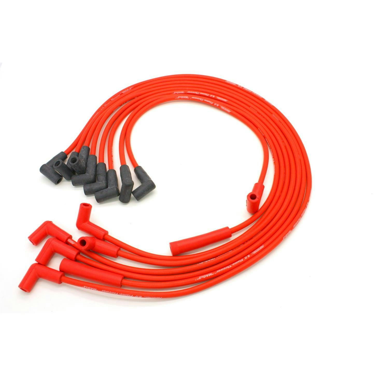 PerTronix 808409 Flame-Thrower Spark Plug Wires, 8 Cyl, GM HEI, Red