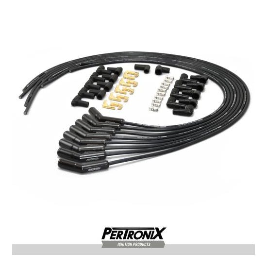 Pertronix 8282115HT Flame Thrower Spark Plug Wires, Black, 45 Deg