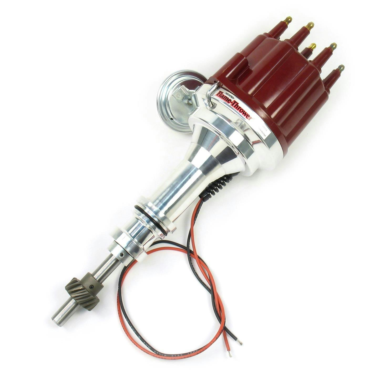 PerTronix D130711 Flame-Thrower Distributor, Ford SBF 221-302, Red