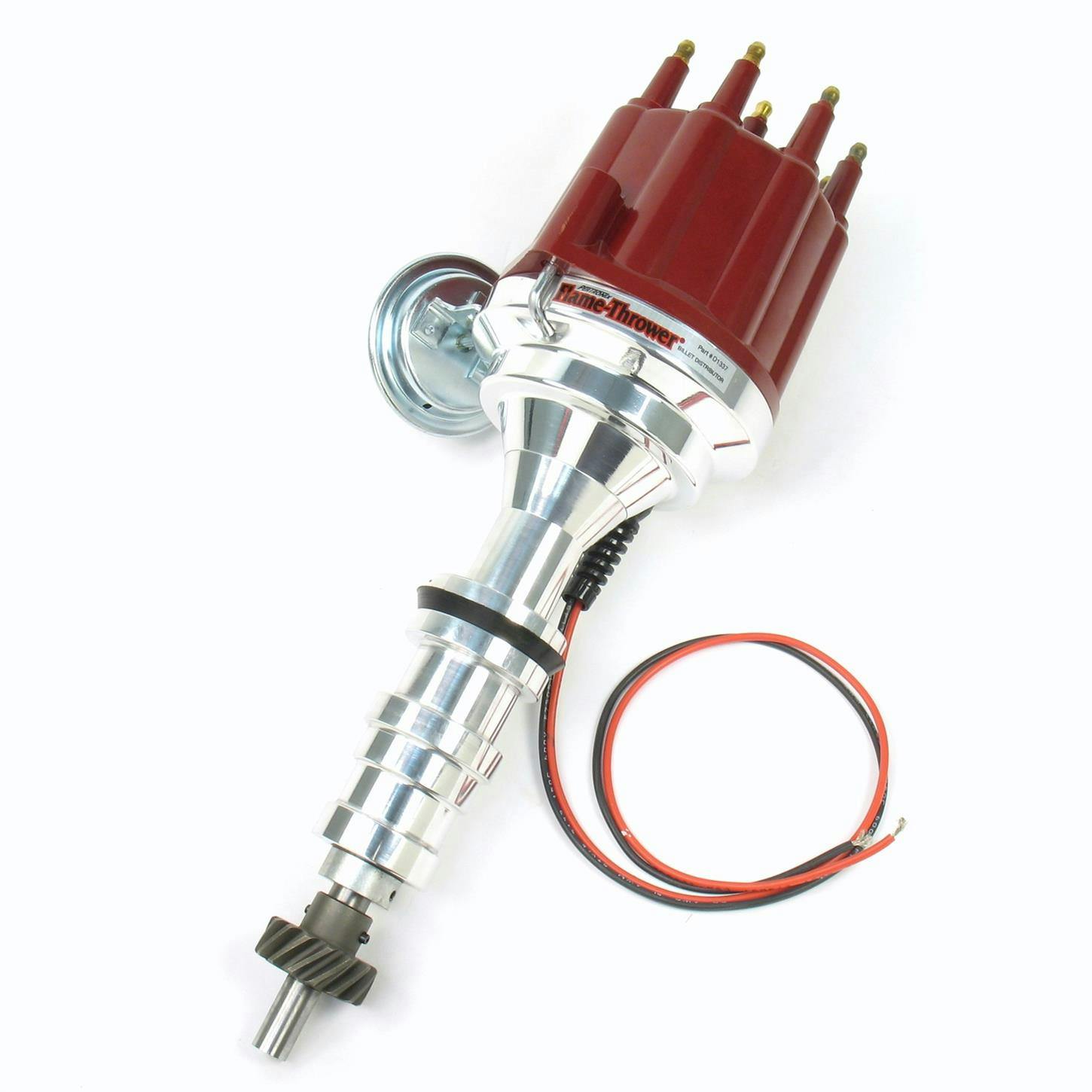 PerTronix D133711 Flame-Thrower Distributor, Ford FE 352-428, Red