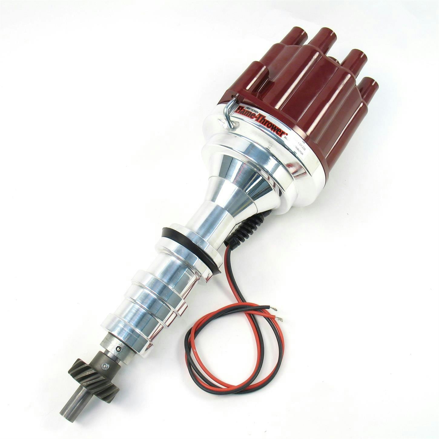 PerTronix D133801 Flame-Thrower Distributor, Ford FE 352-428, Red