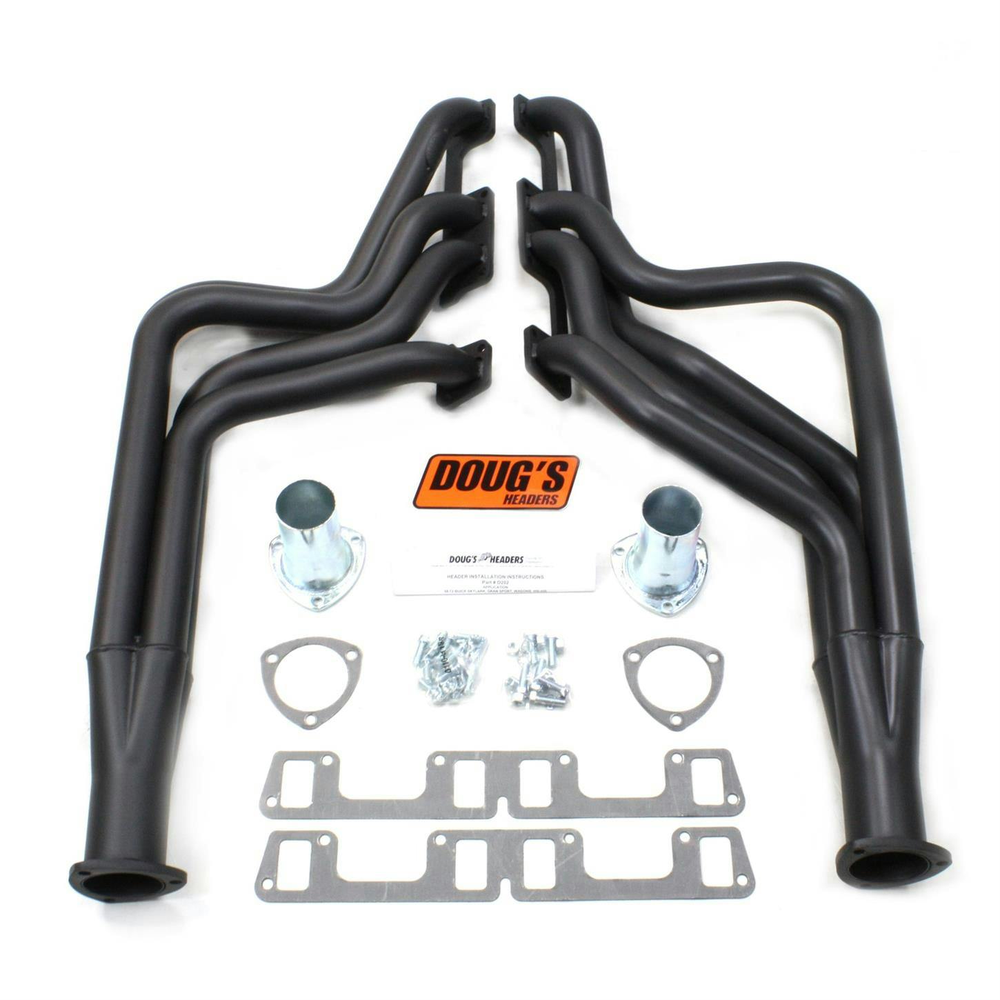 Doug's Headers D202-B Full Length Header, 1-7/8 In, 68-72 Skylark, Blk