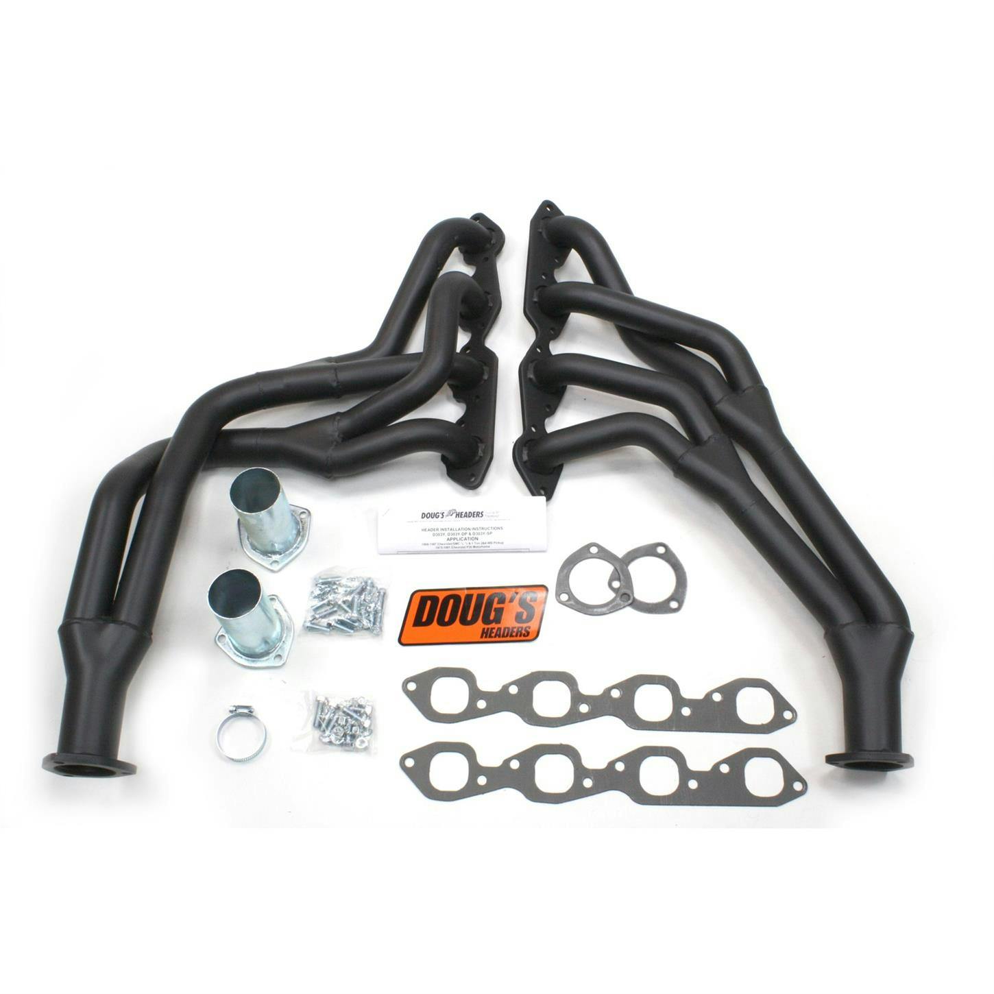 Doug's Headers D303Y-B Tri-Y Header, 1-3/4 In, 68-87 Chevy Truck, Blk
