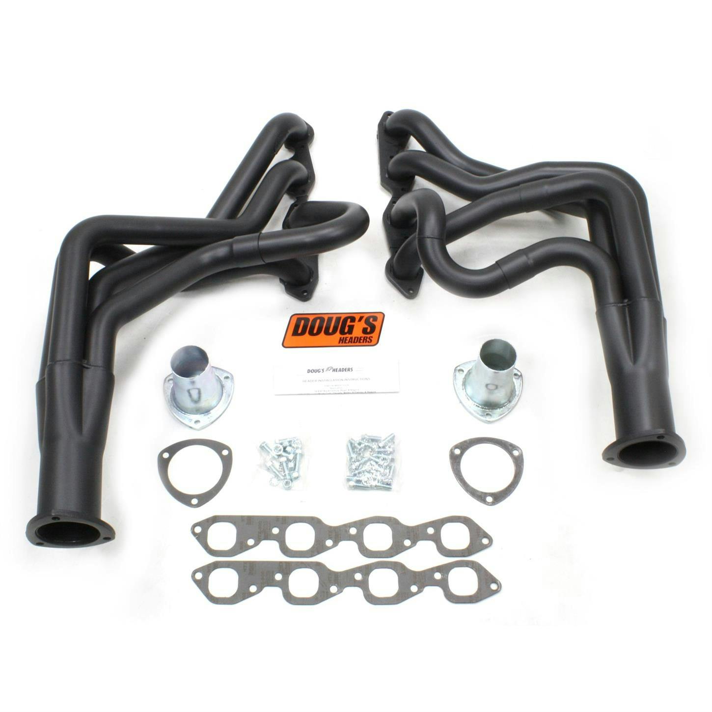 Doug's Headers D318-B Full Length Header, 2 In, 78-87 Chevelle, Blk