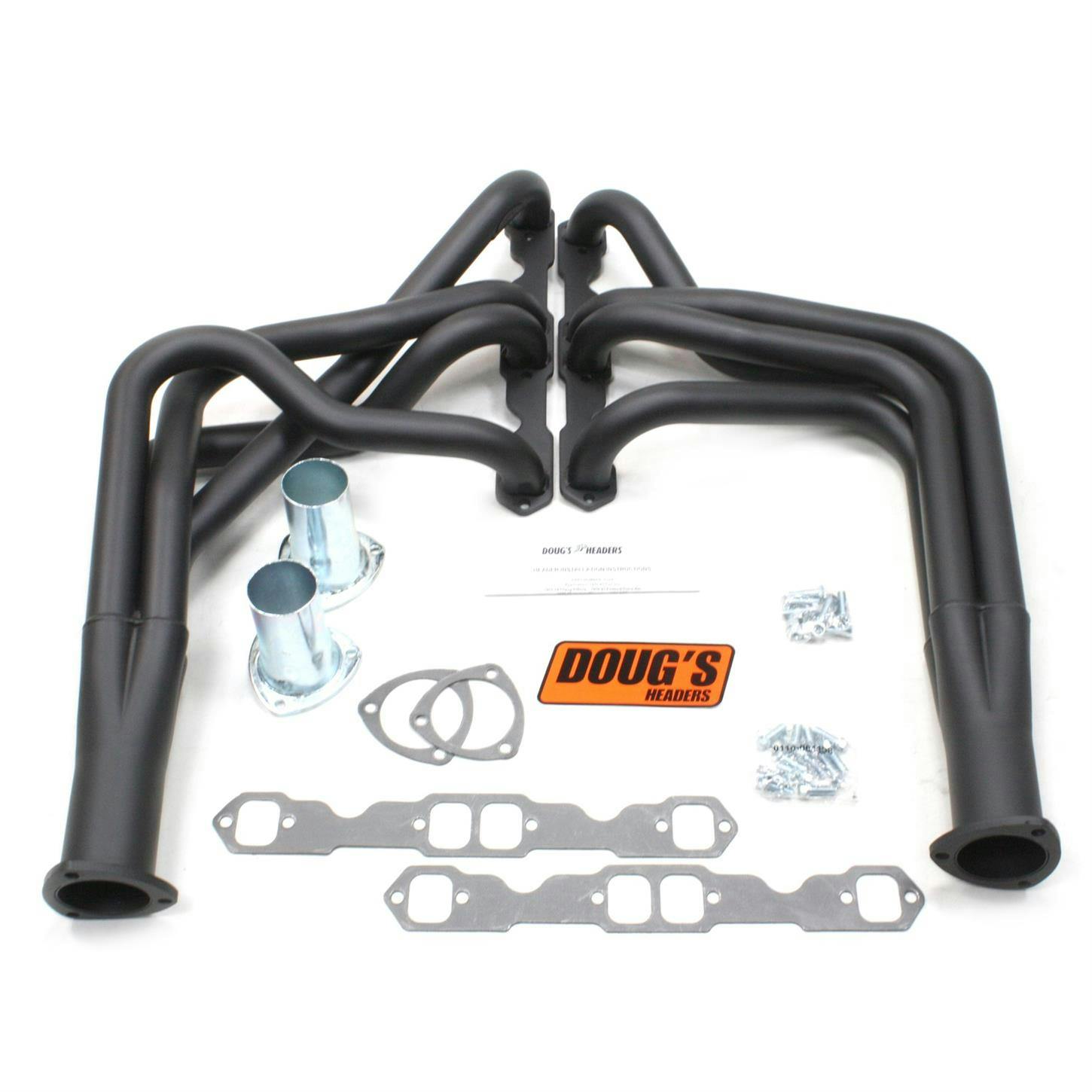 Doug's Headers D324-B Full Length Header, 1-3/4 In, 70-81 Camaro, Blk