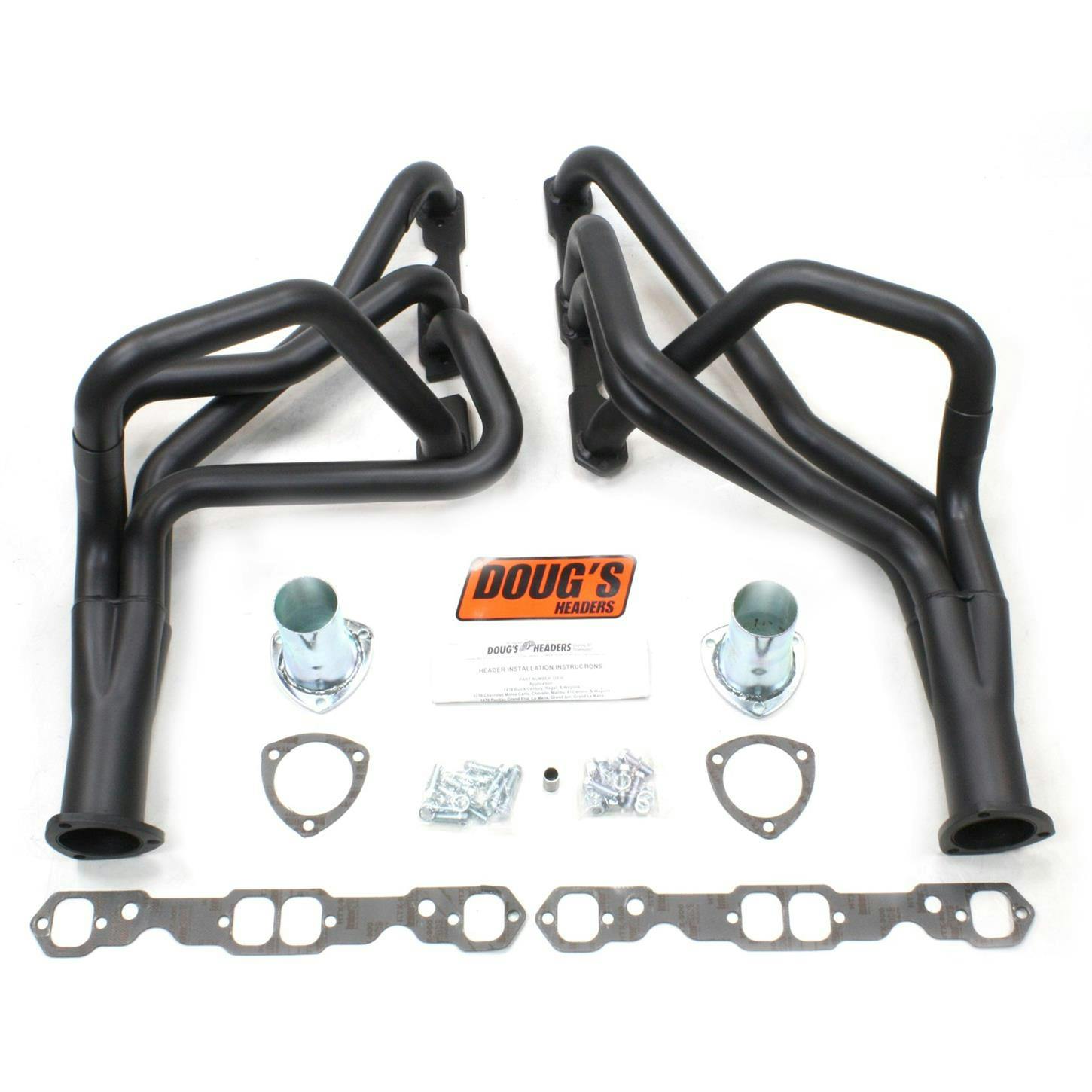 Doug's Headers D330-B Full Length Header 1-3/4 In, 78-87 Chevelle, Blk