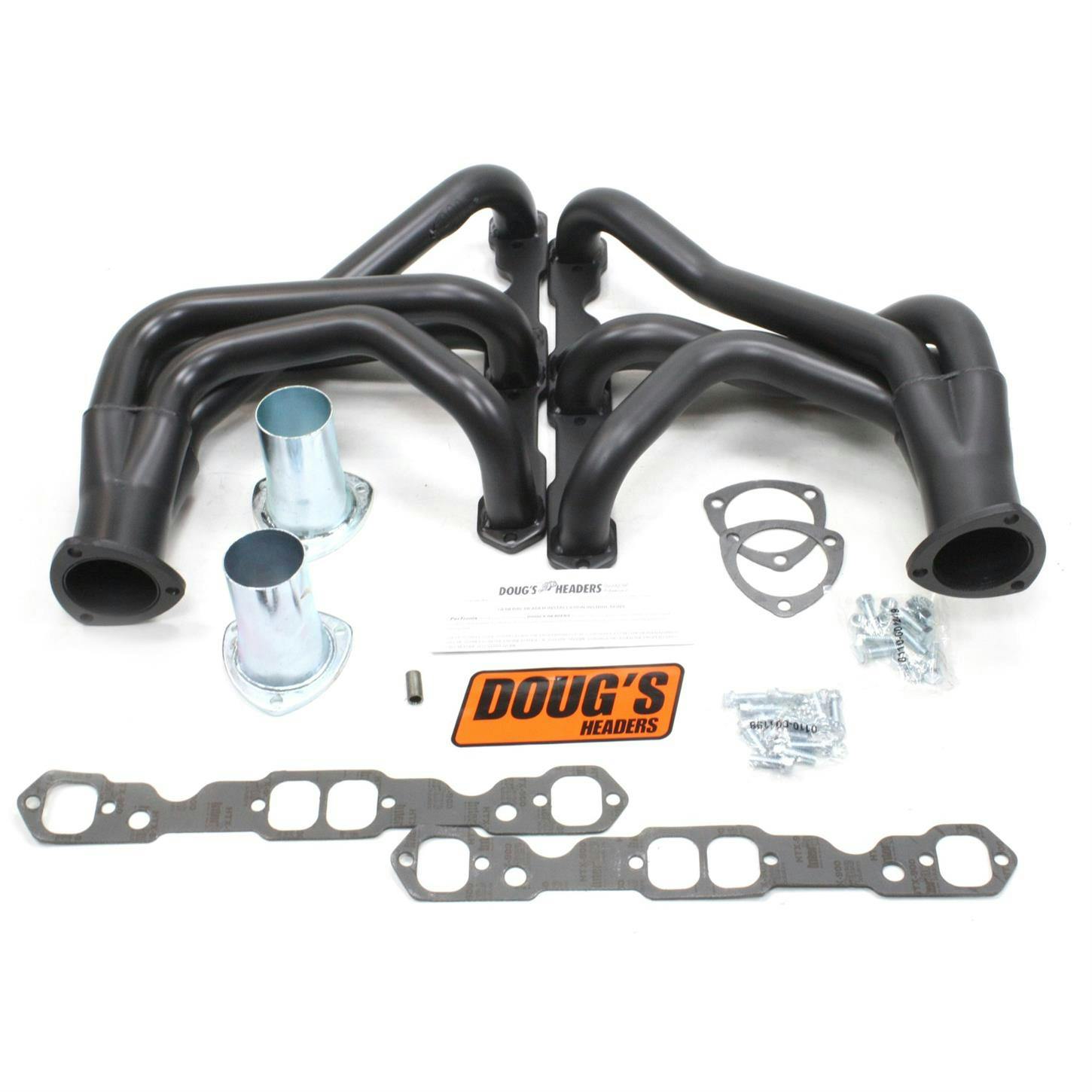 Doug's Headers D334-B Full Length Header, 1-3/4 In, 63-74 SBC, Blk