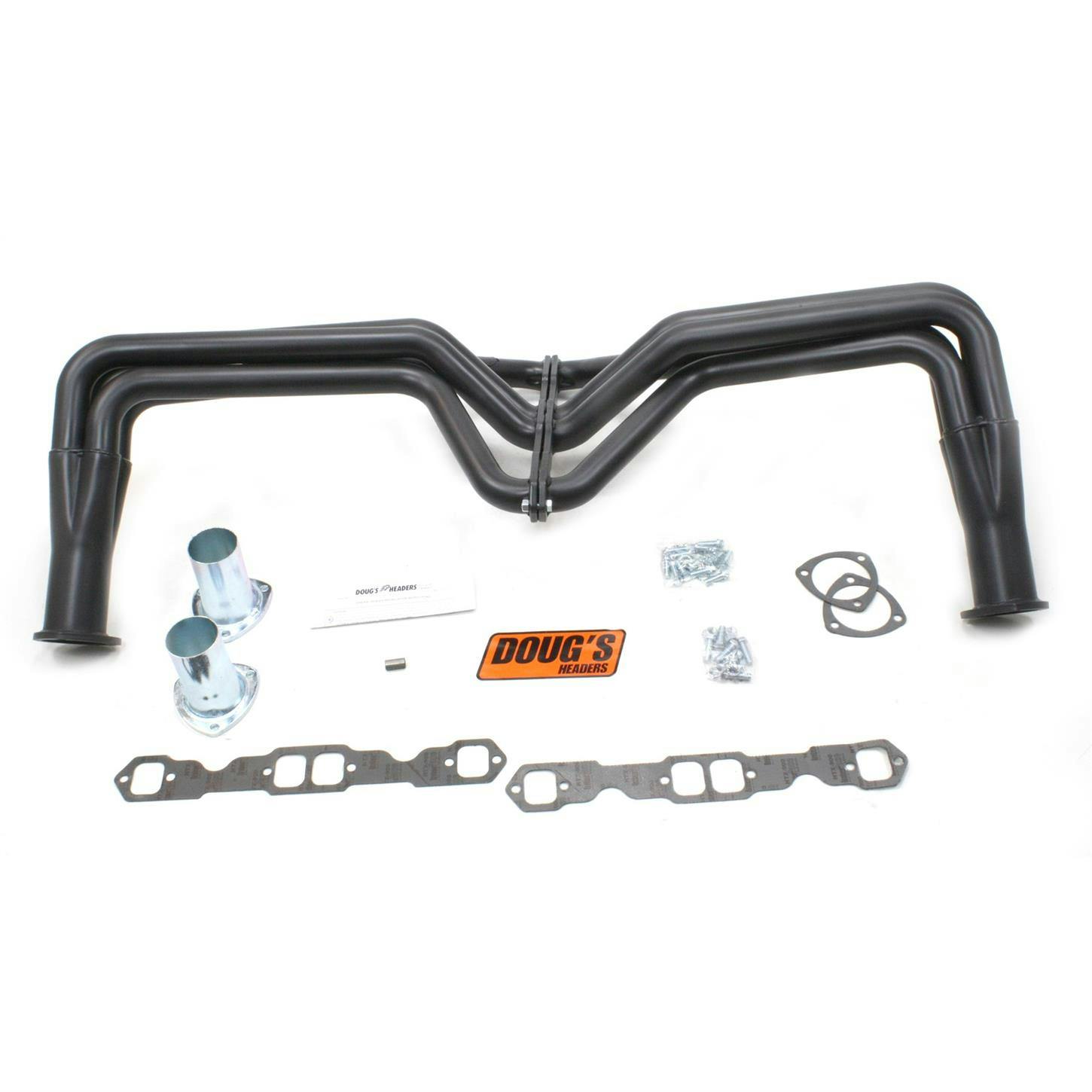 Doug's Headers D355-B Full Length Header, 1-3/4 In, 55-57 SBC, Blk