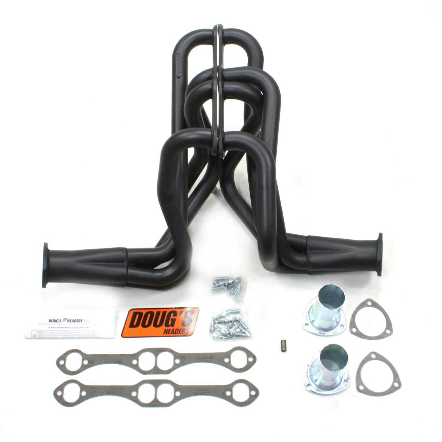 Doug's Headers D358-B Full Length Header, 1-5/8 In, 58-64 SBC, Blk