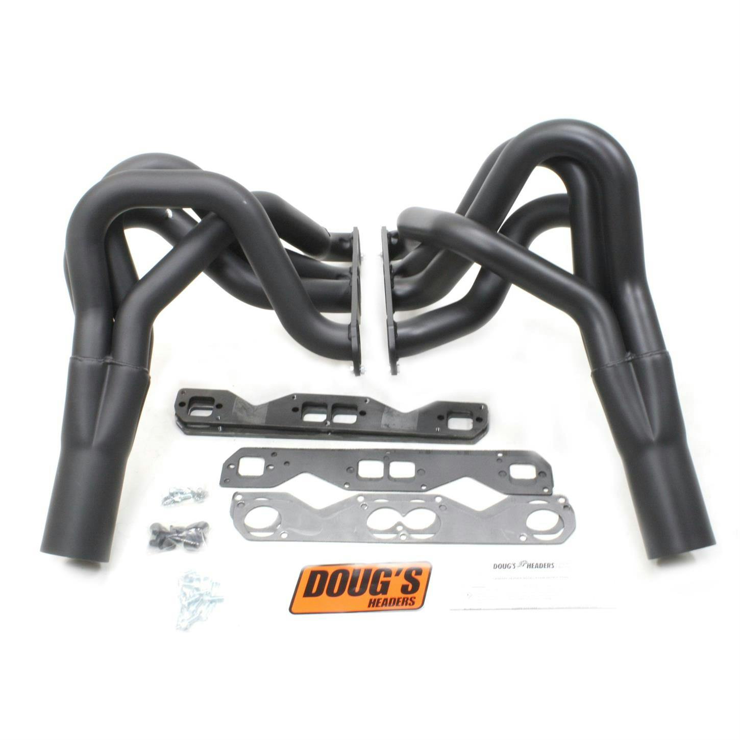 Doug's Headers D365-B Full Length Header, 2 In, 62-67 Nova, Black