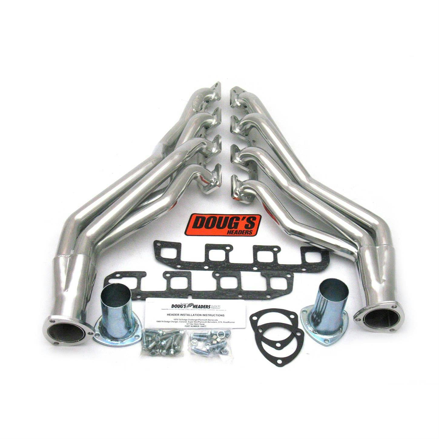 Doug's Headers D4477 Full Length Header, 1-5/8 In, 68-74 Mopar, CC
