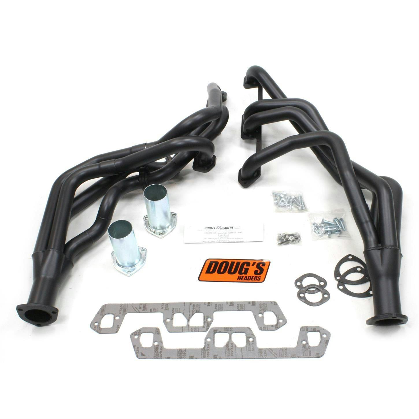 Doug's Headers D450-B Full Length Header, 1-5/8 In, 63-66 Mopar, Blk