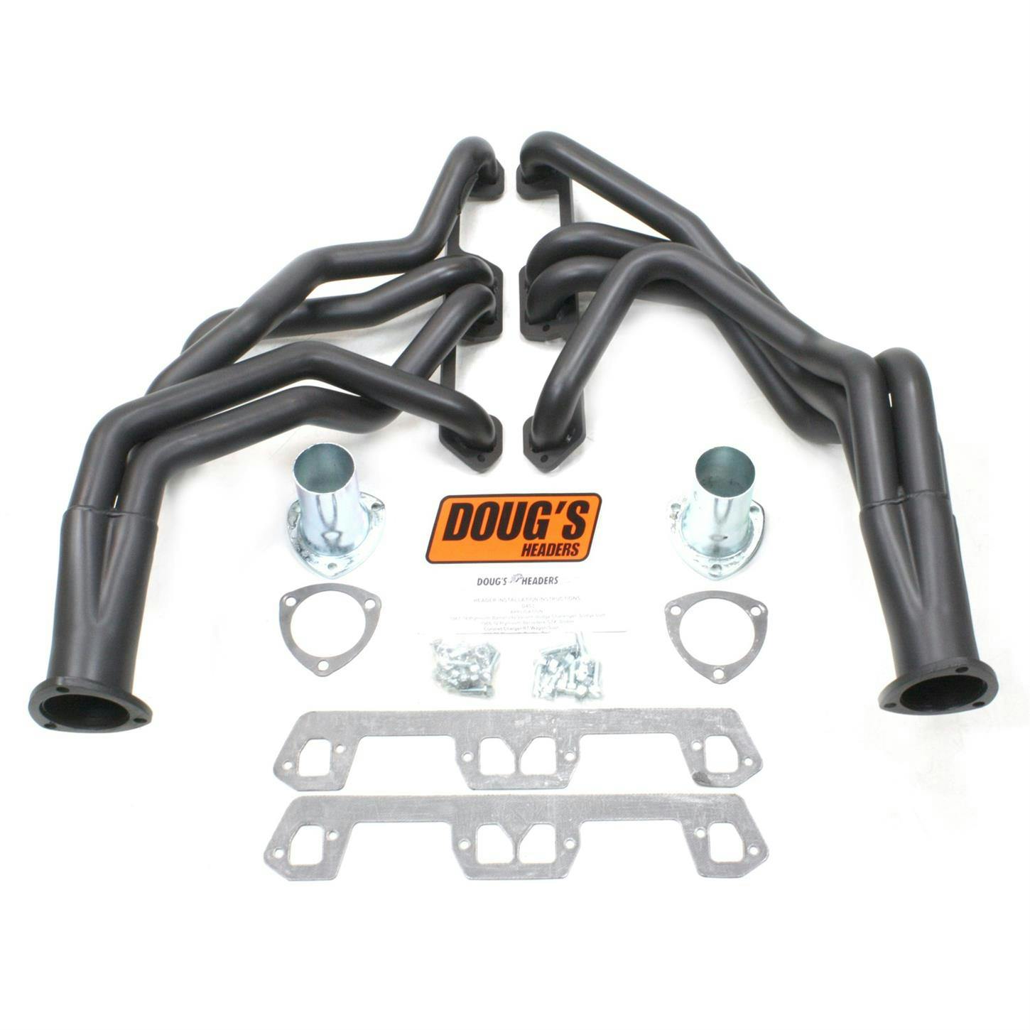 Doug's Headers D453-B Full Length Header, 1-5/8 In, 62-72 Mopar, Blk