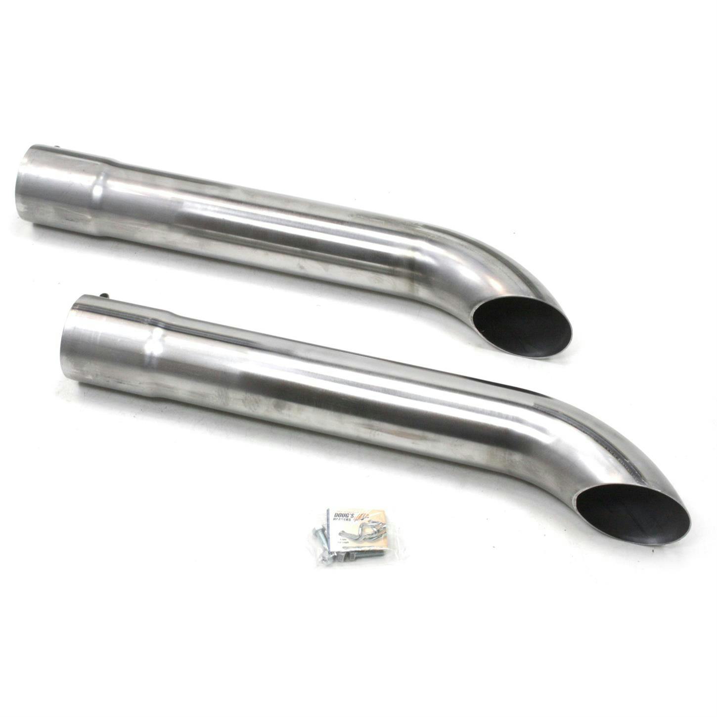 Patriot Exhaust H3821 Side Tubes Turnout Muffler, Raw Steel, 26 Inch