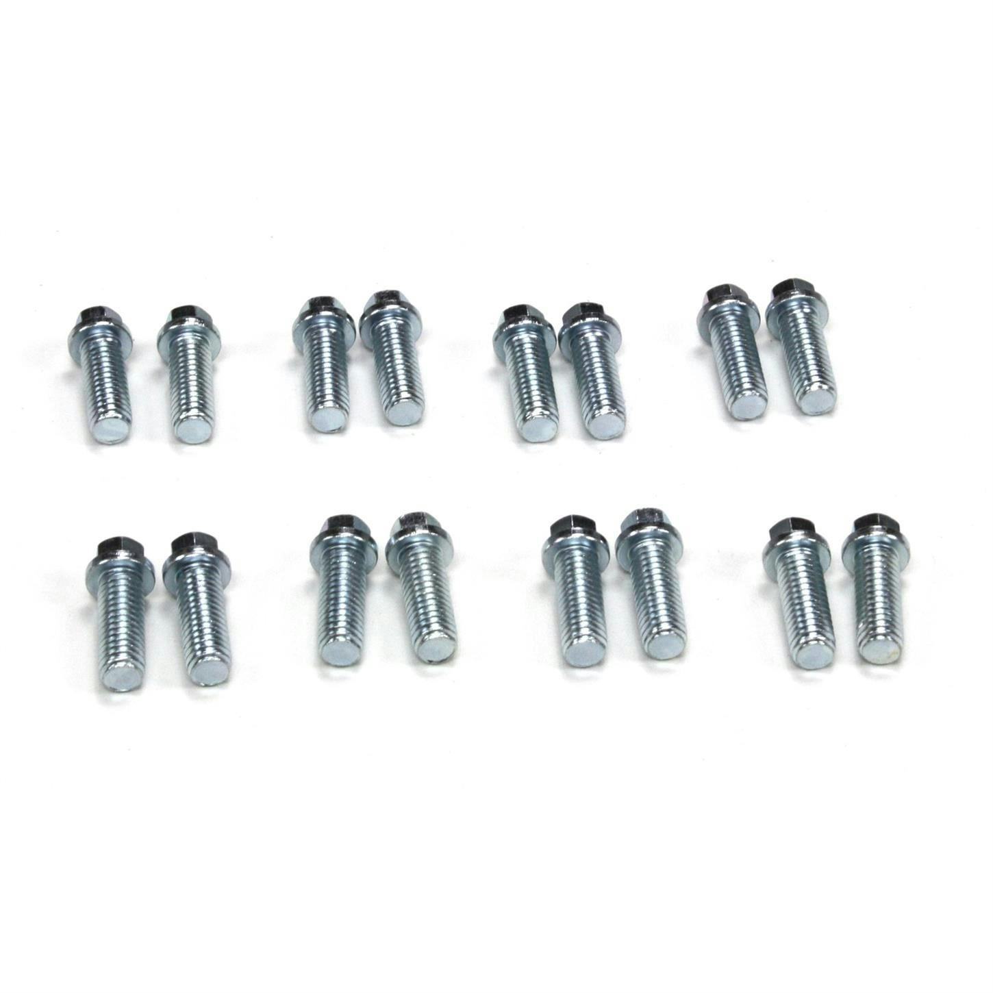 Patriot Exhaust H7974 Zinc Plated Header Bolts, 3/8-16 x 1, 16