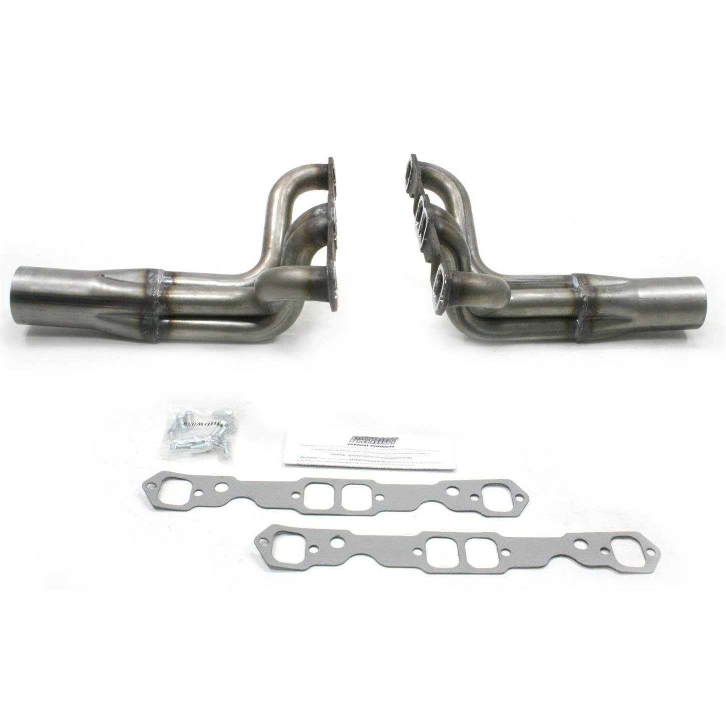 Patriot Exhaust H8020 Circle Track Header, IMCA, SBC, Raw