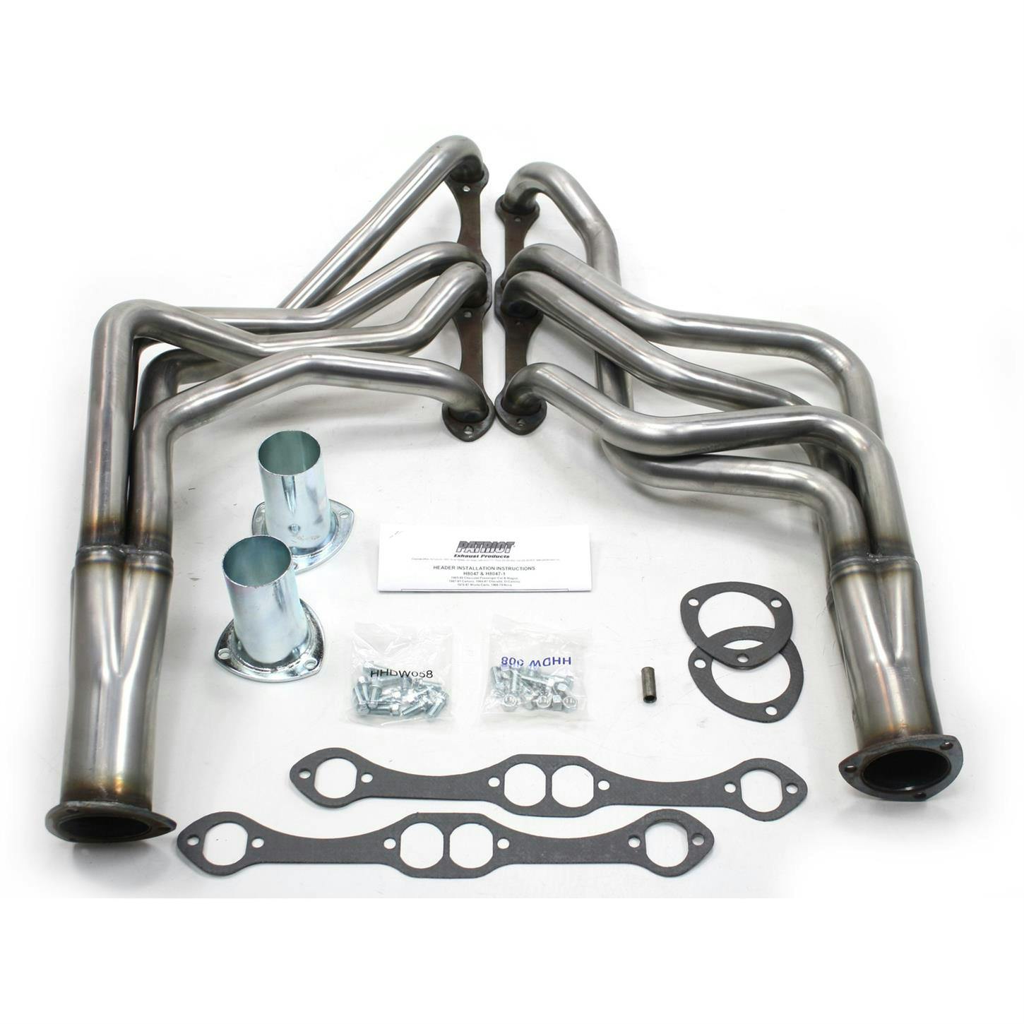 Patriot Exhaust H8047 Full Length Header, 64-89 Chevy Chevy, Raw