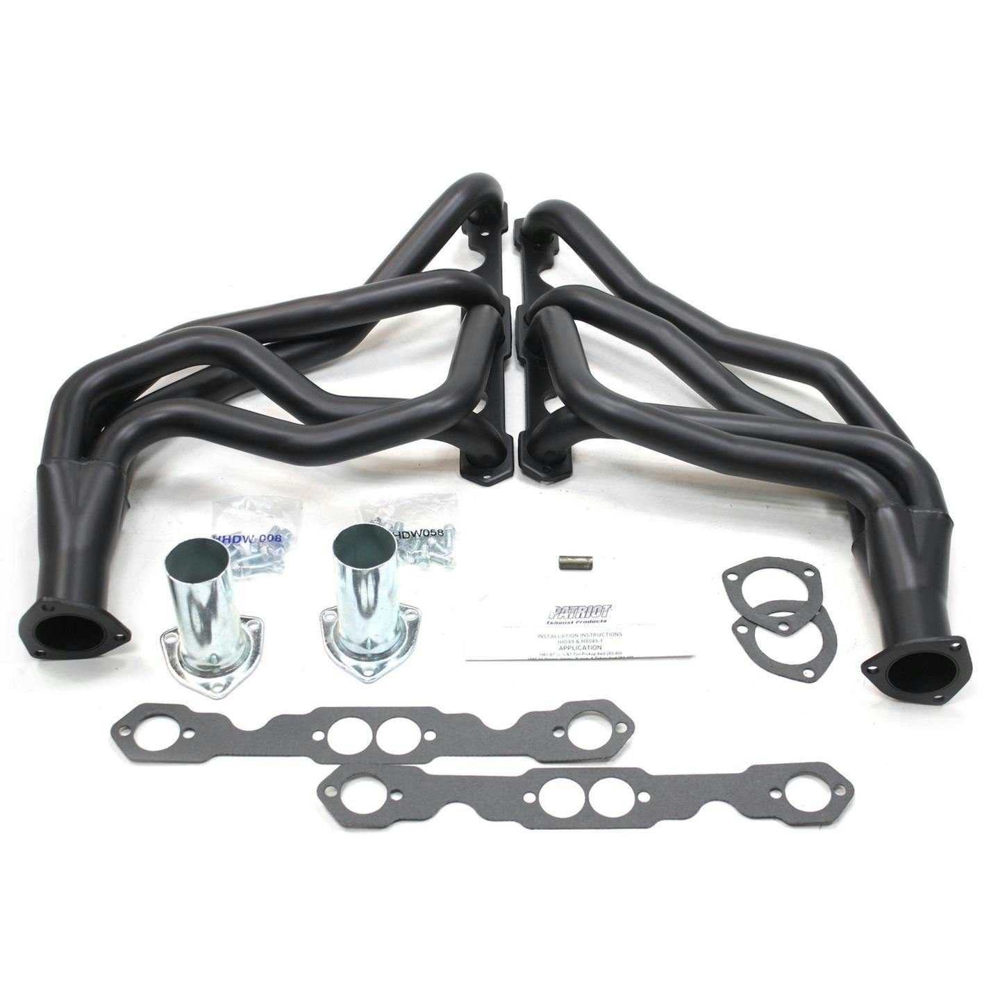 Patriot Exhaust H8049-B Header, 67-87 Chevy Truck, Black 1-5/8