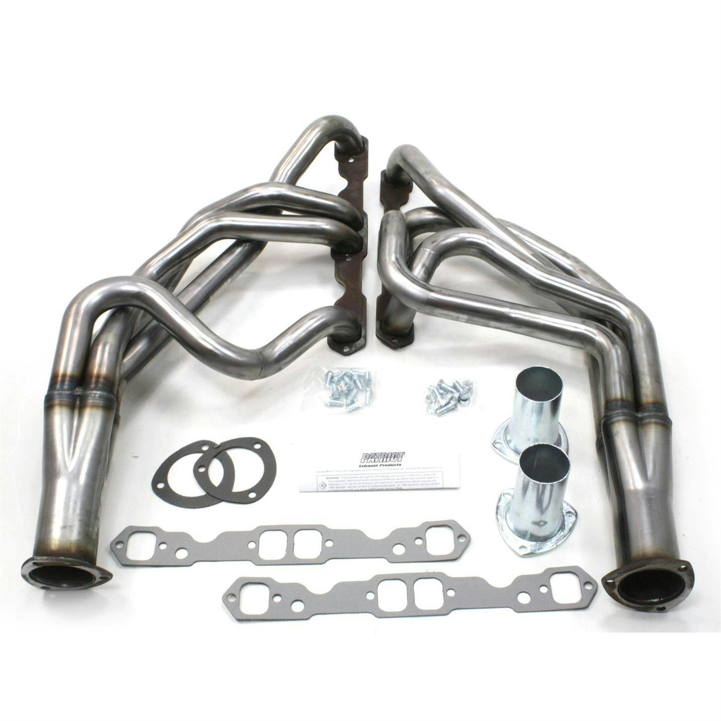 Patriot Exhaust H8050 Tri-5 Header, 55-57 SBC, Raw Steel