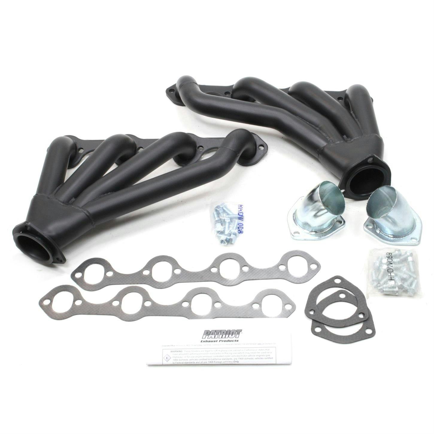 Patriot Exhaust H8482-B Tight Tuck Rear Swept Style Header, SBF, Blk