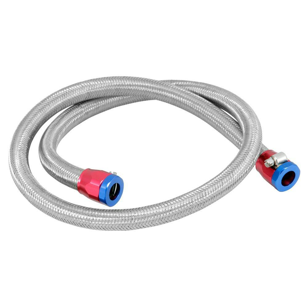 Spectre 29490 Braided Stainless Steel-Flex Fuel Line, 3/8 Inch x 3 Ft.