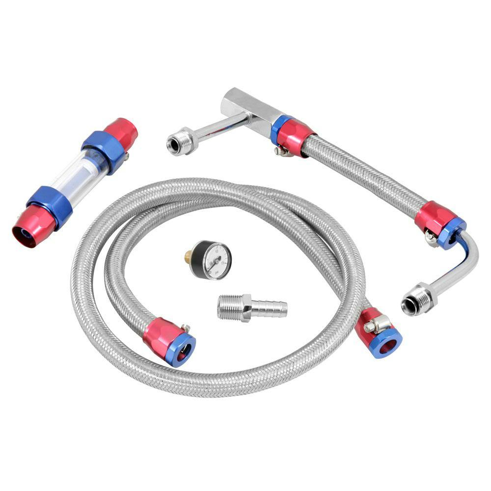 Spectre 2955 Dual Feed Fuel Line Kit, Stainless, Holley 4150/4500