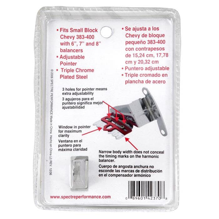 Spectre 4237 Timing Tab Adjustable, Chevy 283-400, GMC 283-400