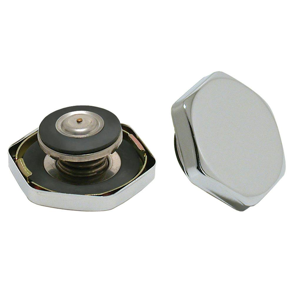 Spectre 4338 Hexagon Chrome Radiator Cap, 14-18 PSI, Each