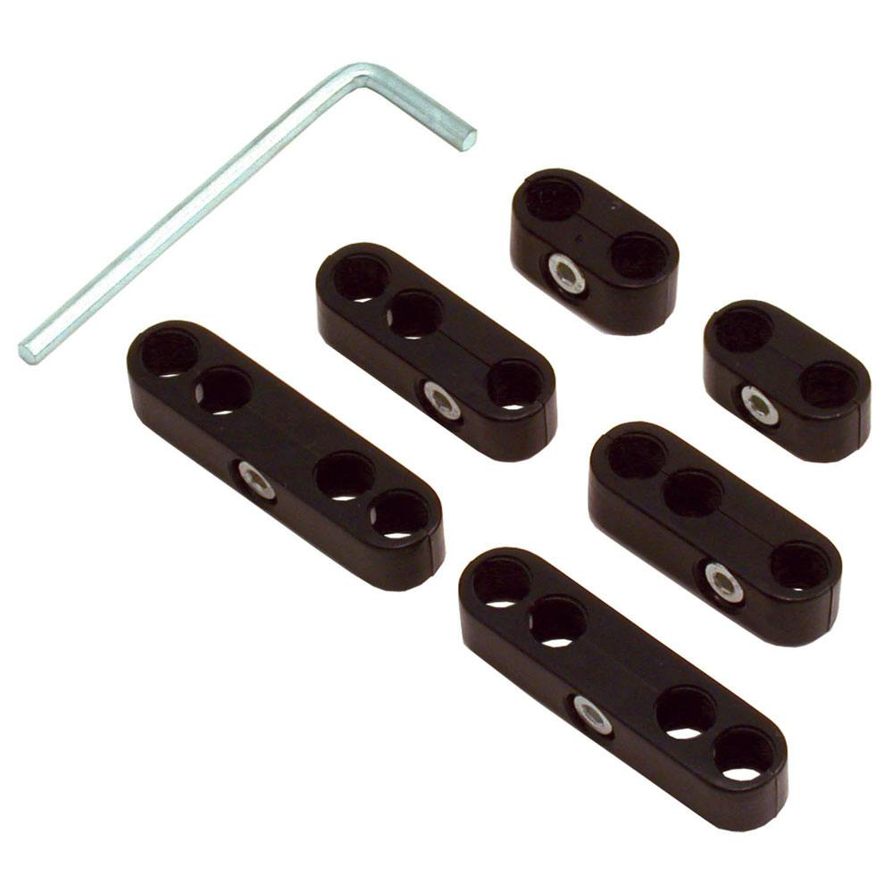 Spectre 4631 Spark Plug Wire Loom/Separators, Plastic, Black, 8-8.8mm
