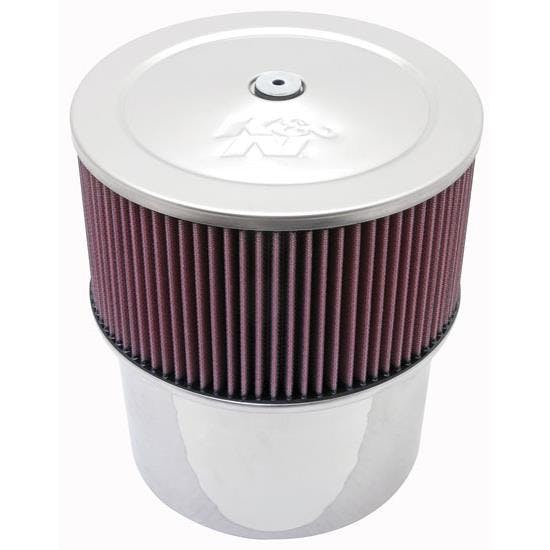 K&N 58-1210 Velocity Stack Air Filter Assembly, 5in Tall, Red, Round
