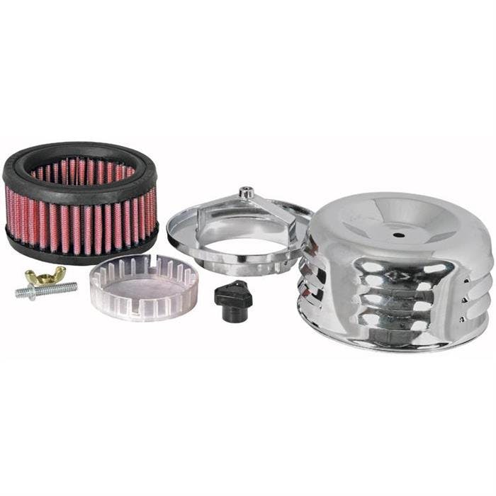 K&N 60-0500 Air Filter Assembly, 2in Tall, Red, Round