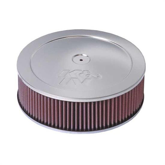 K&N 60-1180 Air Filter Assembly, 3.5in Tall, Red, Round