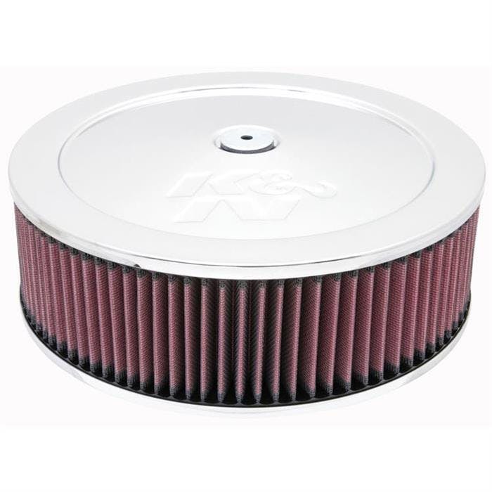 K&N 60-1230 Air Filter Assembly, 3.5in Tall, Red, Round