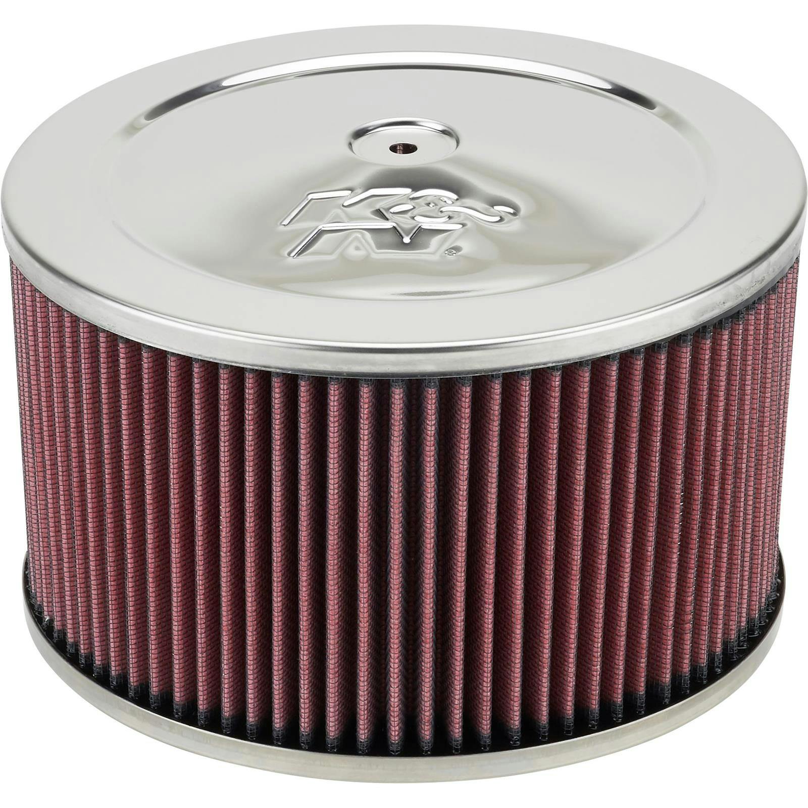 K&N 60-1365 Air Filter Assembly, 5in Tall, Red, Round