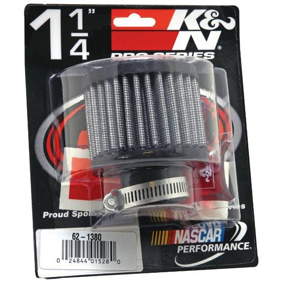 K&N 62-1380 Crankcase Vent Air Filter, 2.5 in. Tall, 3 in. OD