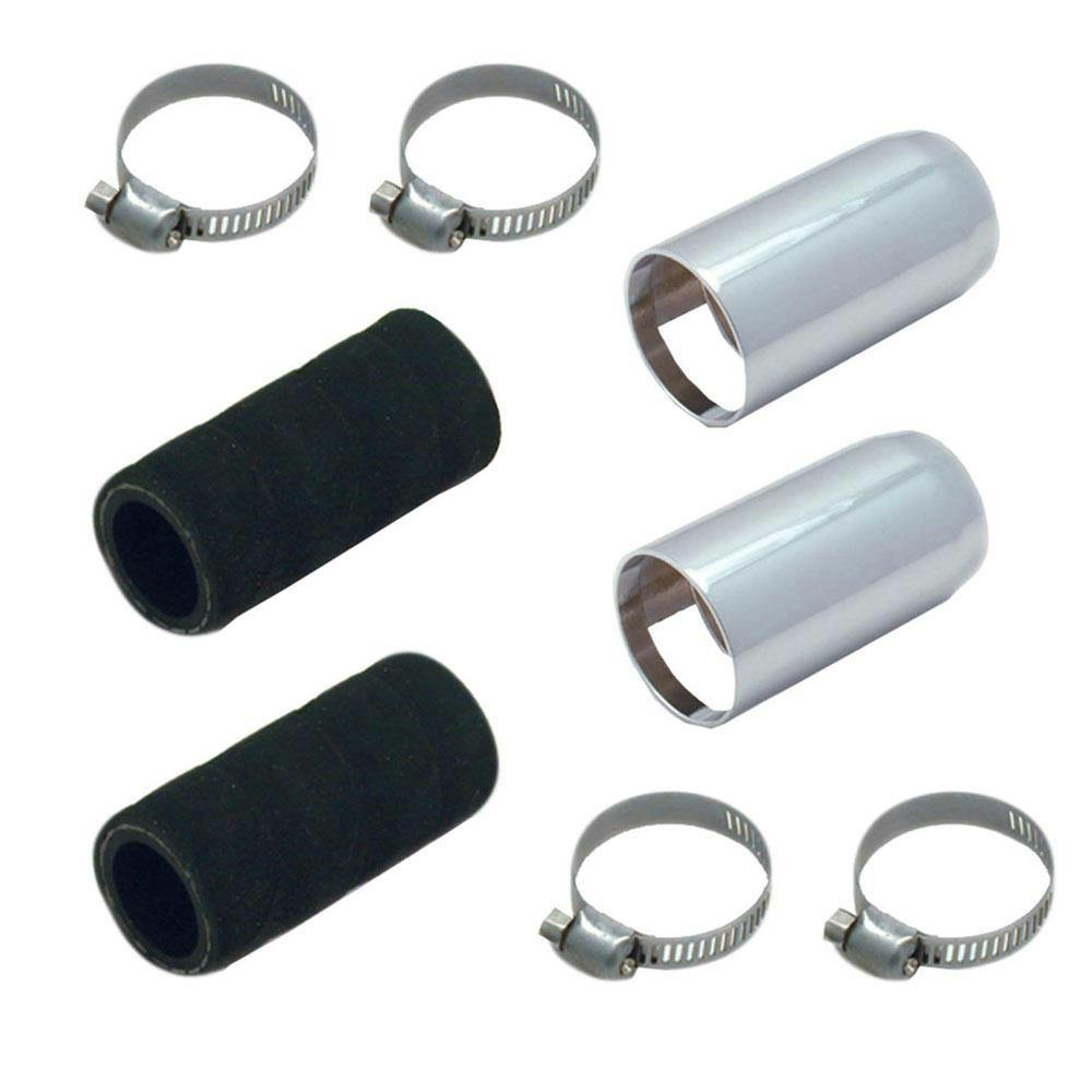 Spectre 7888 Magna Kool Fuel Line End Kit, Chrome, 0.375 ID